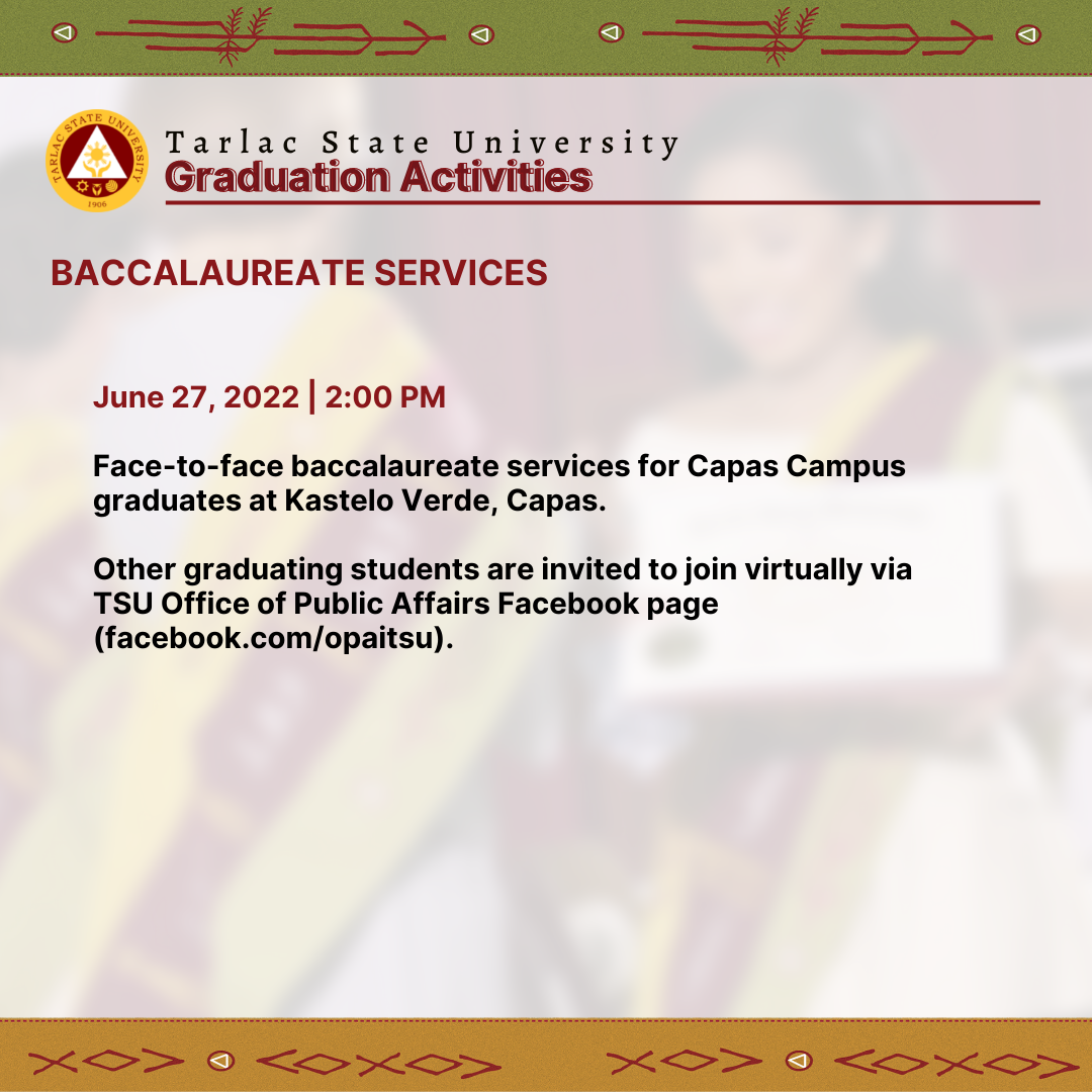 33rd Commencement Exercises Activities Tarlac State University 